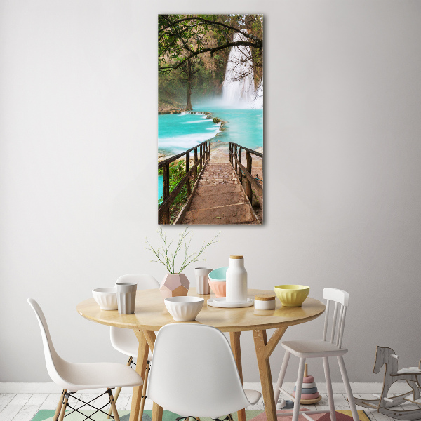 Quadro acrilico verticale Cascata del Messico