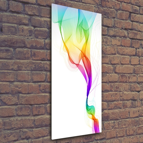 Quadro acrilico verticale Astrazione colorata