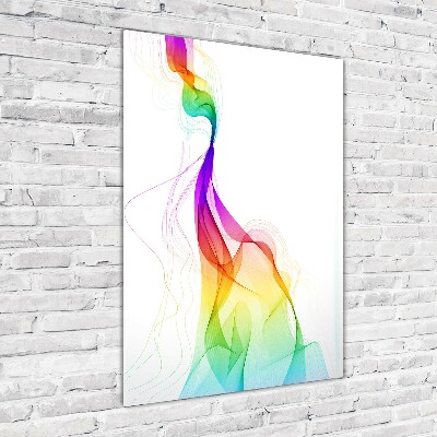 Quadro acrilico verticale Astrazione colorata