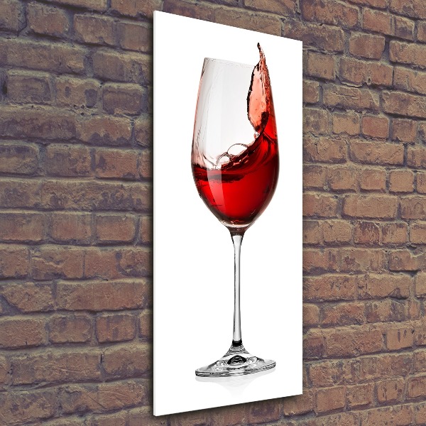 Quadro in vetro acrilico verticale Vino rosso