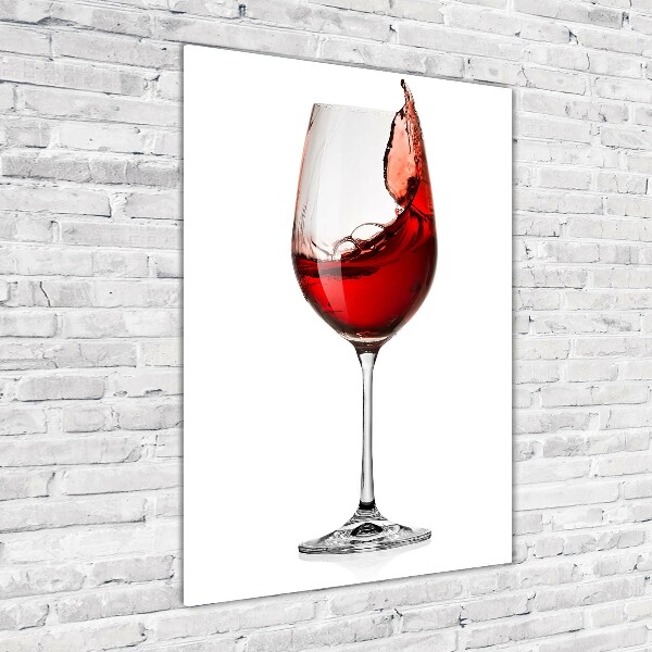 Quadro in vetro acrilico verticale Vino rosso