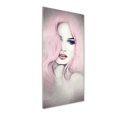 Quadro vetro acrilico verticale Donna astratta