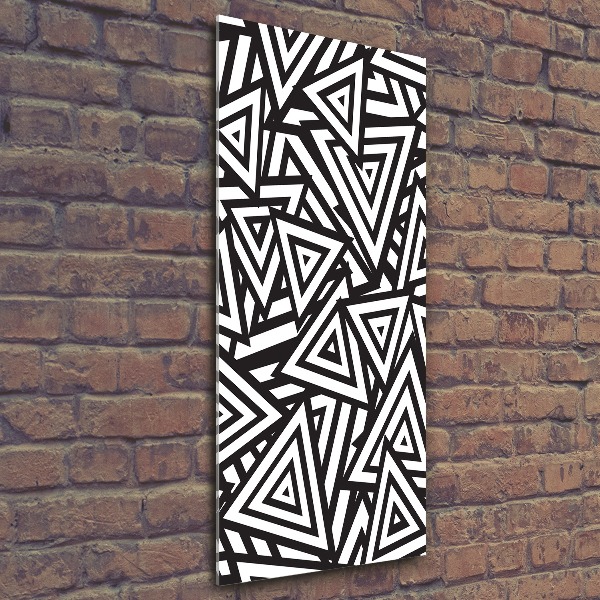 Quadro vetro acrilico verticale Sfondo triangolare