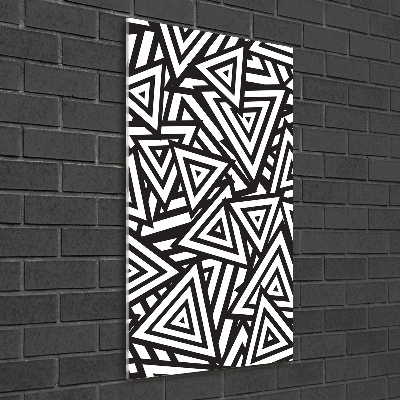 Quadro vetro acrilico verticale Sfondo triangolare