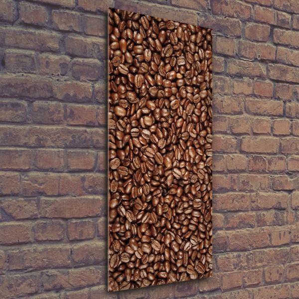 Quadro acrilico verticale Chicchi di caffè