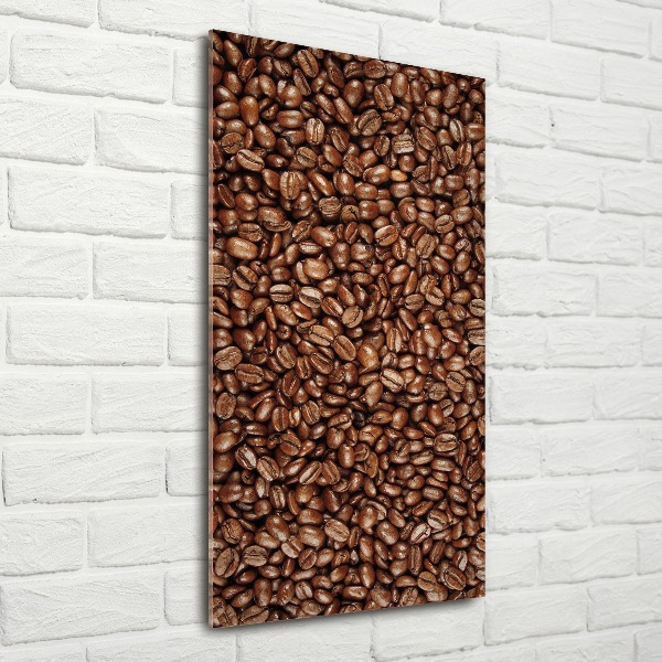 Quadro acrilico verticale Chicchi di caffè