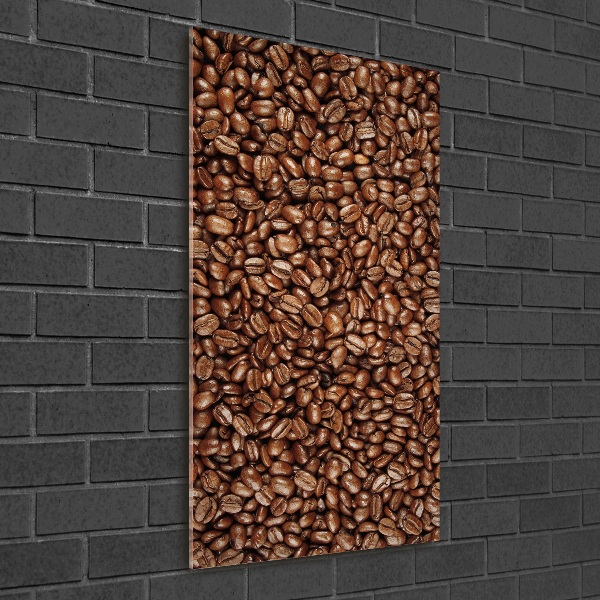 Quadro acrilico verticale Chicchi di caffè