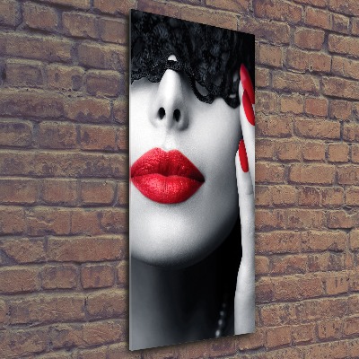 Quadro vetro acrilico verticale Maschera di pizzo