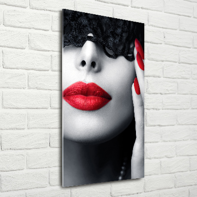 Quadro vetro acrilico verticale Maschera di pizzo