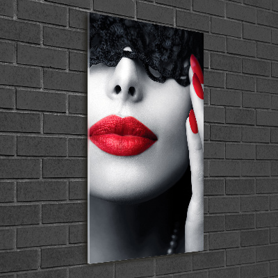 Quadro vetro acrilico verticale Maschera di pizzo