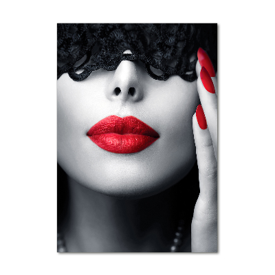 Quadro vetro acrilico verticale Maschera di pizzo