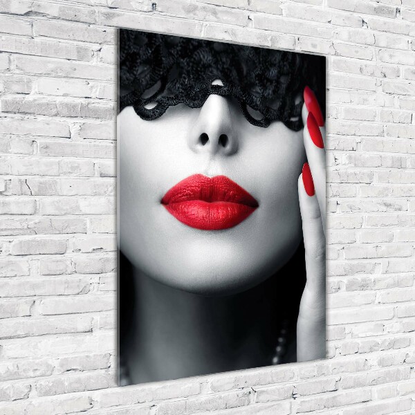 Quadro vetro acrilico verticale Maschera di pizzo