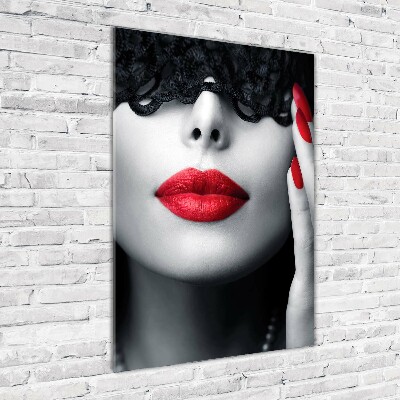 Quadro vetro acrilico verticale Maschera di pizzo