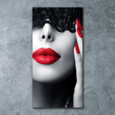 Quadro vetro acrilico verticale Maschera di pizzo