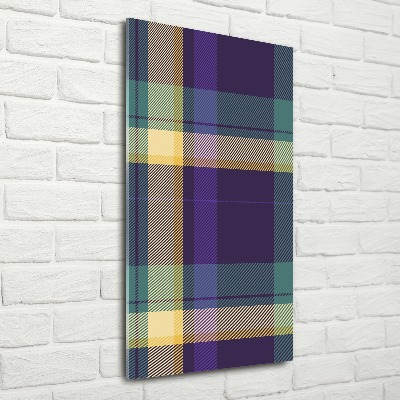 Quadro stampa su vetro acrilico verticale Trama a scacchiera