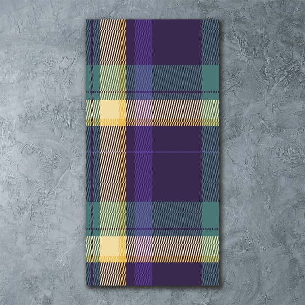 Quadro stampa su vetro acrilico verticale Trama a scacchiera