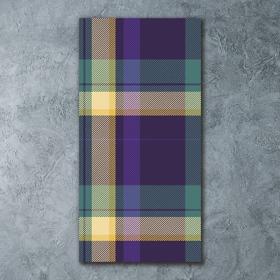 Quadro stampa su vetro acrilico verticale Trama a scacchiera