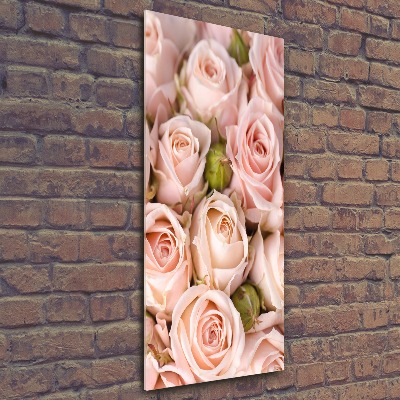 Quadro acrilico verticale Bouquet di rose