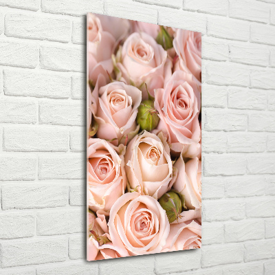 Quadro acrilico verticale Bouquet di rose