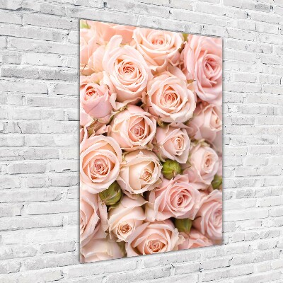 Quadro acrilico verticale Bouquet di rose