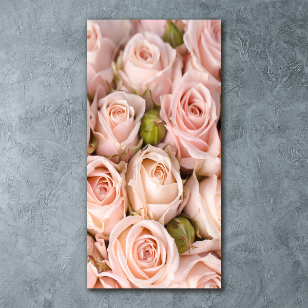 Quadro acrilico verticale Bouquet di rose