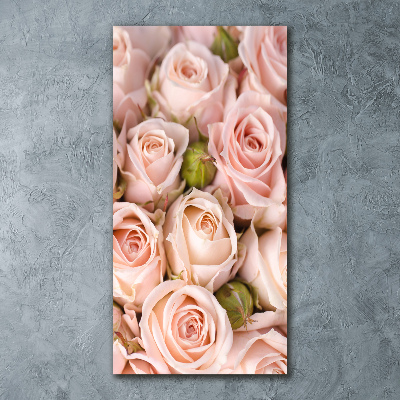 Quadro acrilico verticale Bouquet di rose