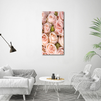 Quadro acrilico verticale Bouquet di rose