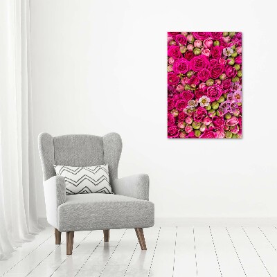 Quadro vetro acrilico verticale Un mazzo di fiori
