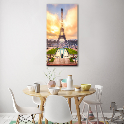 Quadro vetro acrilico verticale Torre Eiffel Parigi