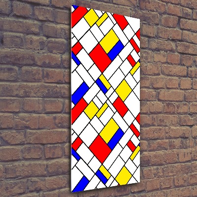 Quadro stampa su vetro acrilico verticale Astrazione