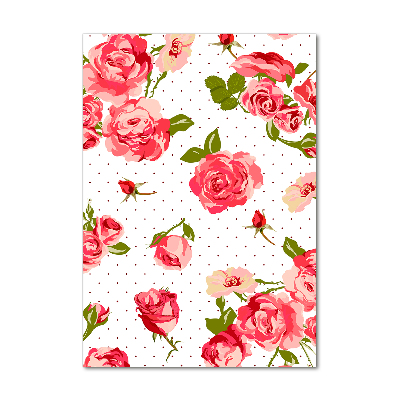 Quadro vetro acrilico verticale Rose selvatiche