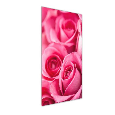 Quadro acrilico verticale Rose rosa