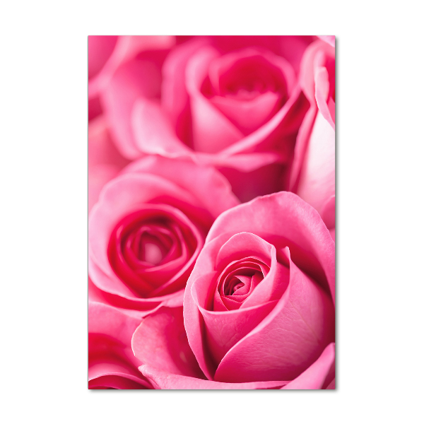 Quadro acrilico verticale Rose rosa