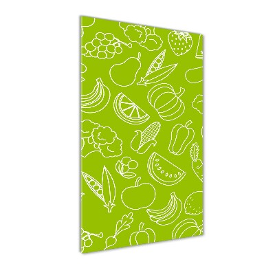 Quadro in vetro acrilico verticale Verdura e frutta