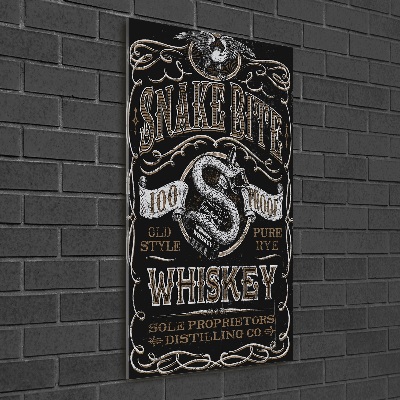 Quadro stampa su vetro acrilico verticale Whisky