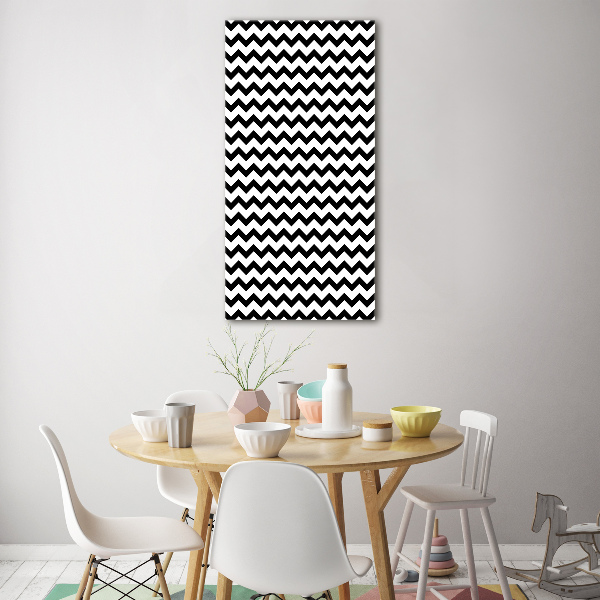Quadro acrilico verticale Zigzag