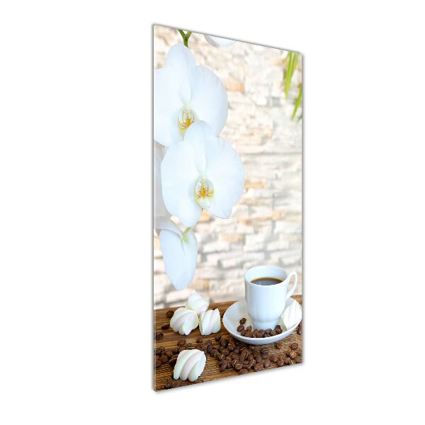 Quadro vetro acrilico verticale Una tazza di caffè