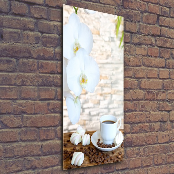 Quadro vetro acrilico verticale Una tazza di caffè