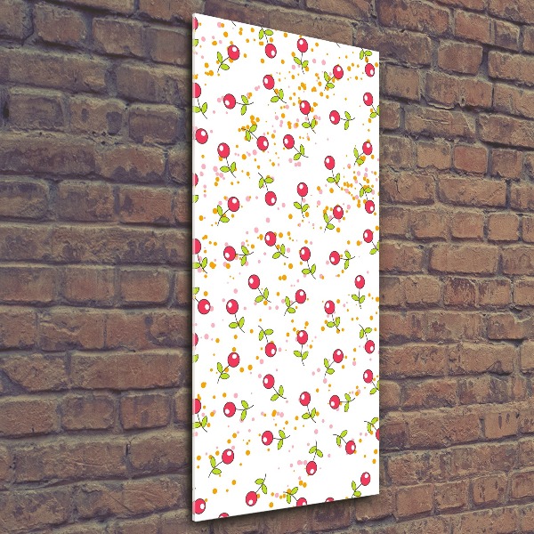 Quadro acrilico verticale Ciliegie