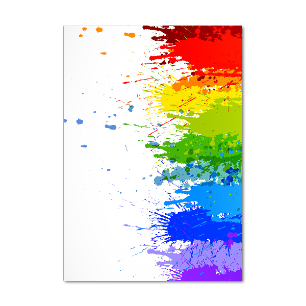 Quadro in vetro acrilico verticale Arcobaleno astratto