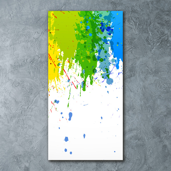 Quadro in vetro acrilico verticale Arcobaleno astratto