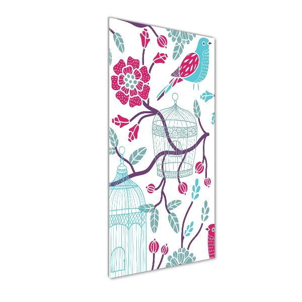 Quadro vetro acrilico verticale Gabbie per uccelli