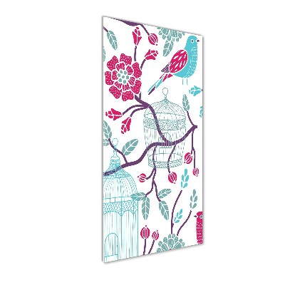 Quadro vetro acrilico verticale Gabbie per uccelli