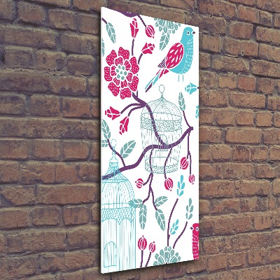 Quadro vetro acrilico verticale Gabbie per uccelli