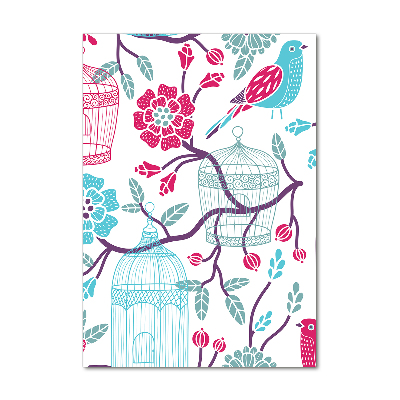 Quadro vetro acrilico verticale Gabbie per uccelli