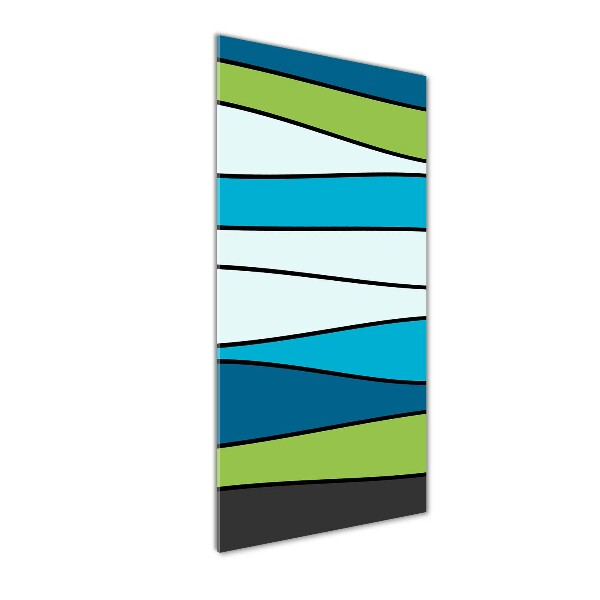 Quadro vetro acrilico verticale Strisce colorate