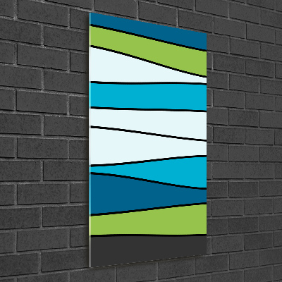 Quadro vetro acrilico verticale Strisce colorate