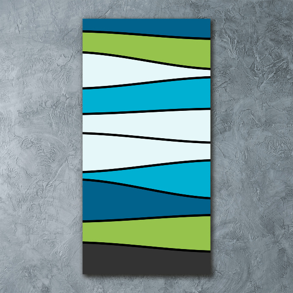 Quadro vetro acrilico verticale Strisce colorate