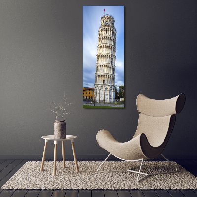 Quadro in vetro acrilico verticale Torre Pendente di Pisa