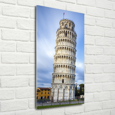 Quadro in vetro acrilico verticale Torre Pendente di Pisa